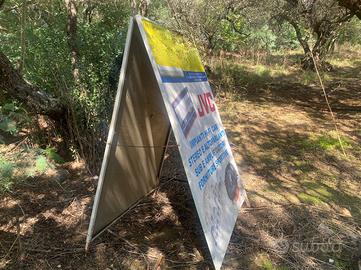 Cartello pubblicitario in alluminio resiste