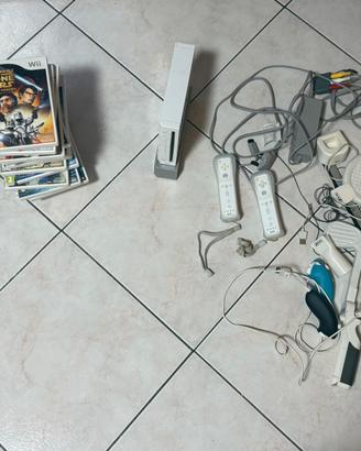 console wii con accessori cavi,controller e giochi