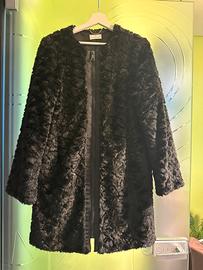 Pelliccia rasata sintetica lunga con cerniera