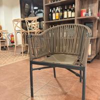 Sedie in acciaio e tessuto per esterno ed interno