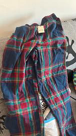 Pantalone pigiama Tezenis tartan blu rosso e verde