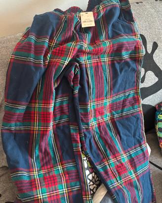 Pantalone pigiama Tezenis tartan blu rosso e verde