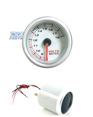 OROLOGIO VOLTMETRO SFONDO BIANCO ILLUMINATO