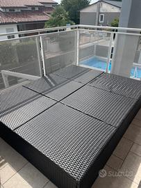 Lettino doppio da giardino