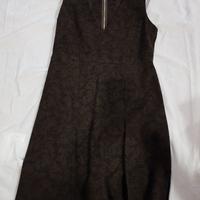Abito scamiciato sartoriale vintage marrone scuro