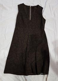 Abito scamiciato sartoriale vintage marrone scuro