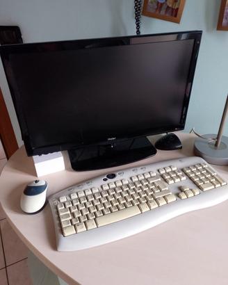 PC ASUS, MONITOR HAIER ,  TASTIERA E MOUSE LOGITEC
