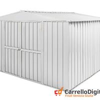 Box in Acciaio da giardino 360x345cm bianco