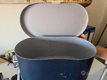 Cappelliere vintage grandi (4 pezzi) blu e bianche