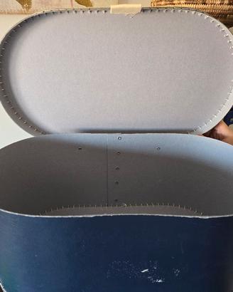 Cappelliere vintage grandi (4 pezzi) blu e bianche