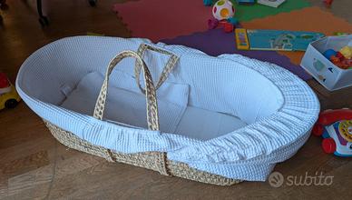 Cesta in palma naturale intrecciato a mano culla