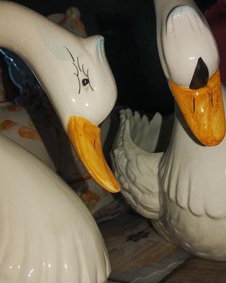 cigni in ceramica 