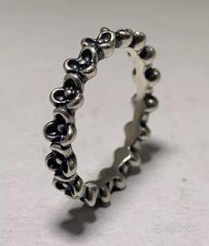Anello Pandora Fedina Fiori in Argento Originale