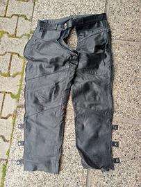chaps pelle moto copripantaloni