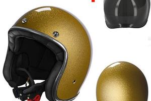 CASCO JET VINTAGE MOTO CAFE' RACER CUSTOM QUARTZ O