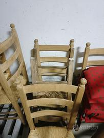 Set di 8 sedie in legno