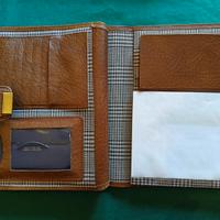Porta agenda in pelle marrone vintage