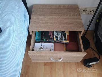 Set 2 comodini effetto rovere
