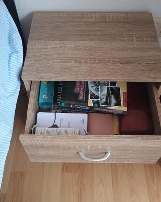 Set 2 comodini effetto rovere