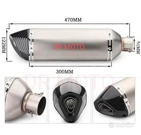 SCARICO MARMITTA BIG 460 SILVER CARBON ACCIAIO UNI