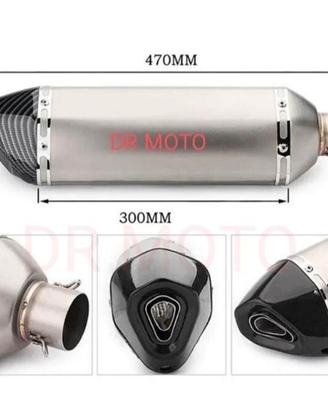SCARICO MARMITTA BIG 460 SILVER CARBON ACCIAIO UNI