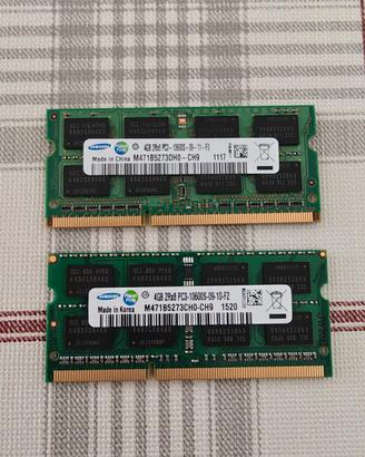 2 RAM da 4gb cad. usata