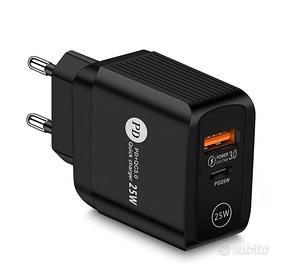 Caricatore Rapido 25W Caricabatterie Samsung USB