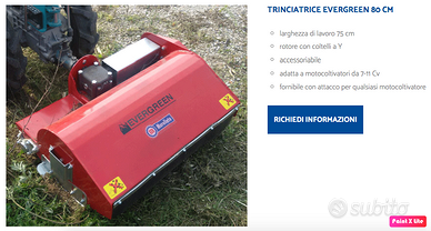 Trinciatrice per motocoltivatore 