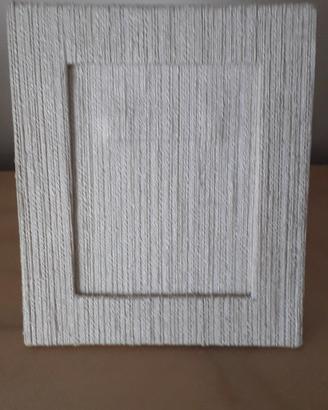 Porta fotografia in tessuto beige