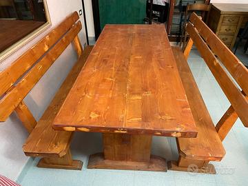 Tavoli e Panche n legno massello artigianali NUOVI