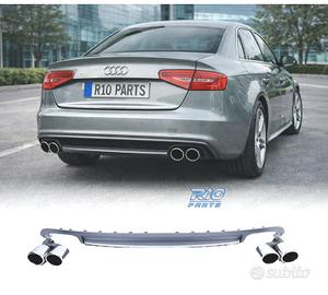 DIFFUSORE AUDI A4 B8 07-11 LOOK S4 + TERMINALI DI 