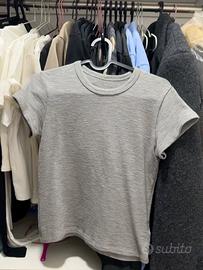 Maglietta da donna grigio chiaro