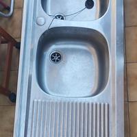 Lavello in acciaio inox 120x47