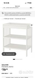 Lettino ikea gulliver con materasso