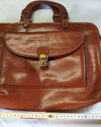 Borsa artigianale in vero cuoio - ottime condizion