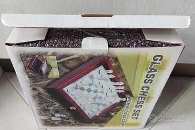 Scacchiera legno e vetro 25x25 