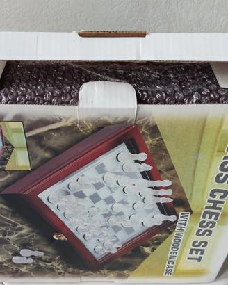 Scacchiera legno e vetro 25x25 