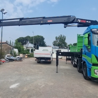 Iveco Stralis 480 4 assi+rib trilaterale+gru 14mt