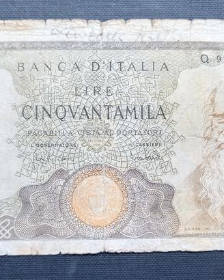 Falso d'epoca 50000 Lire "Leonardo da Vinci"