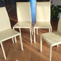 Sedie da pranzo in cuoio Ozzio