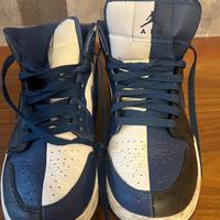 Nike air jordan 1 mid split french blu