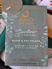 Set guantone da forno e presina Marry Christmas