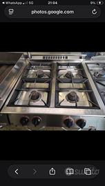 Cucina fornello gas 4 fuochi professionale silko