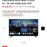 Tv 65 pollici nuovo e imballato