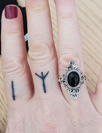 Anello in argento con onice