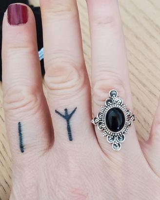 Anello in argento con onice