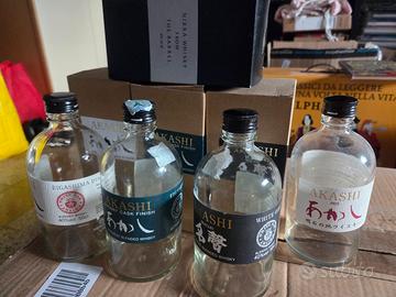 Lotto Akashi Bottiglie Whisky Vuote Collezionismo