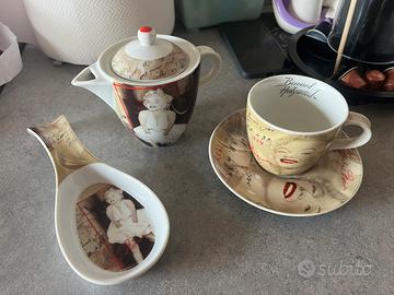 Set teiera tazza e poggiamestolo Marylin Monroe