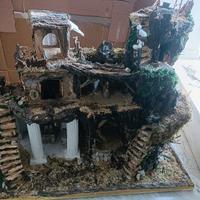 Struttura paesaggio presepe artigianale 