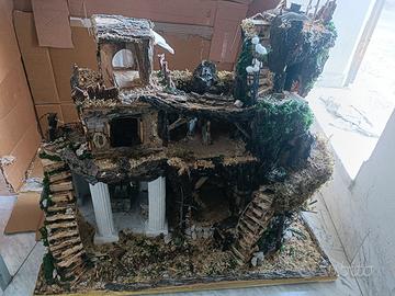 Struttura paesaggio presepe artigianale 